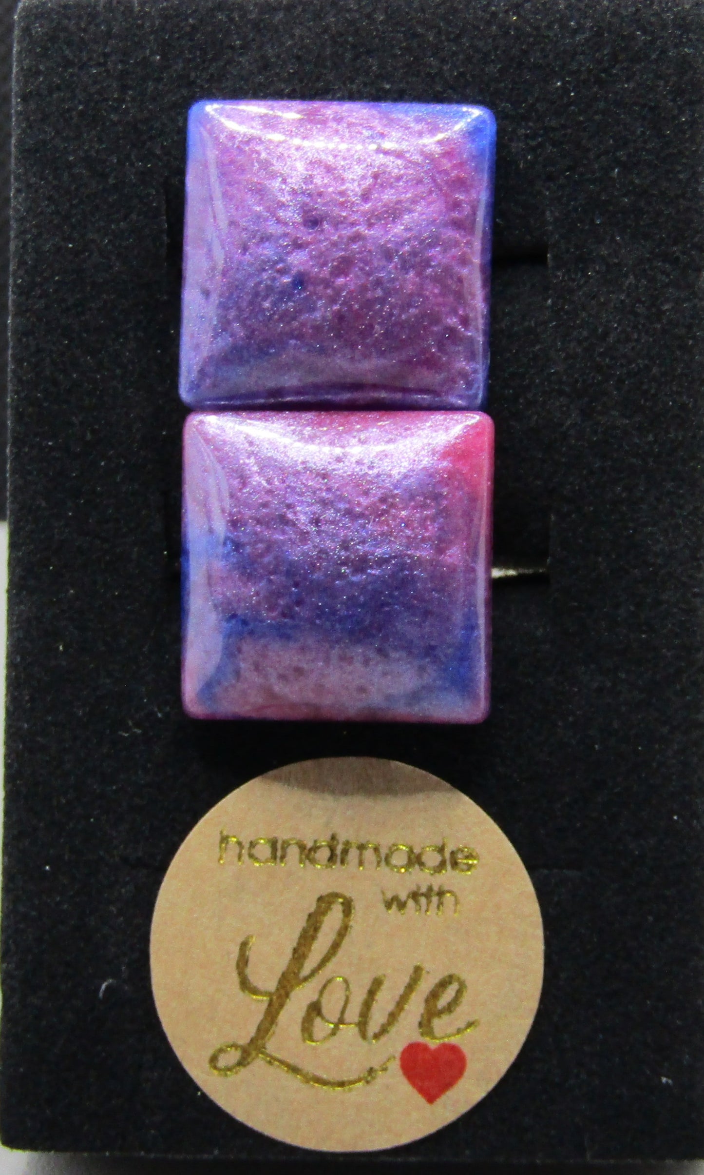 Pink/Purple Square Cufflinks